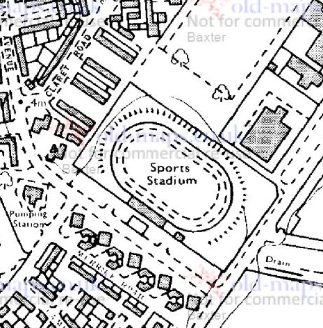 Grangemouth - Grangemouth Stadium : Map credit Old-Maps.co.uk historic maps
